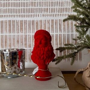 NWT Red Velvet 6" Realistic White Resin Santa Claus Bust